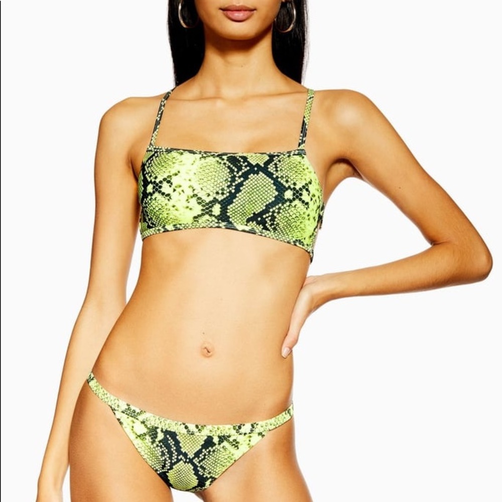 Topshop Neon Snake Bikini